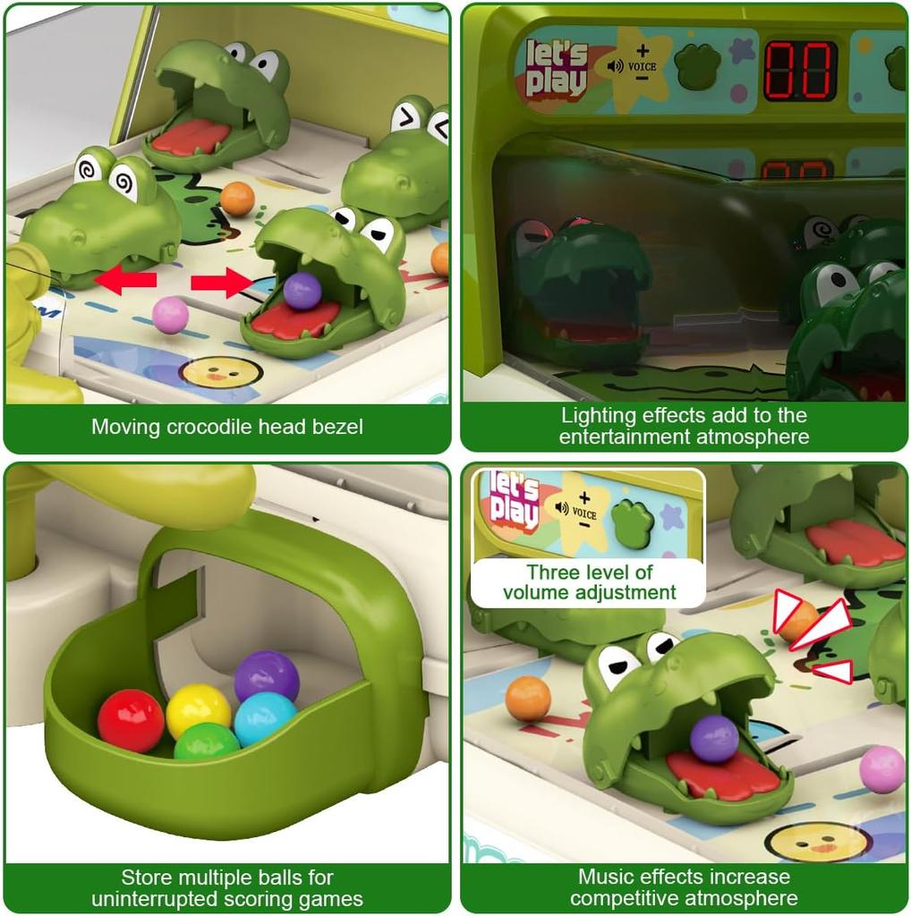 Hitish Flipperautomat für Kinder, Dinosaurier-Brettspiele für Kleinkinder, Pädagogisches interaktives elektronisches Spielzeug, Geburtstagsgeschenk für Jungen und Mädchen ab 3 Jahren