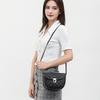 Simple polka dot printed messenger bag new solid color diamond embroidered lock fashionable women's shoulder bag