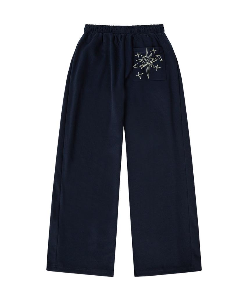 Deomopeuhauseu Line Star Planet Print Side Pleat Training Pants [5 Colors]