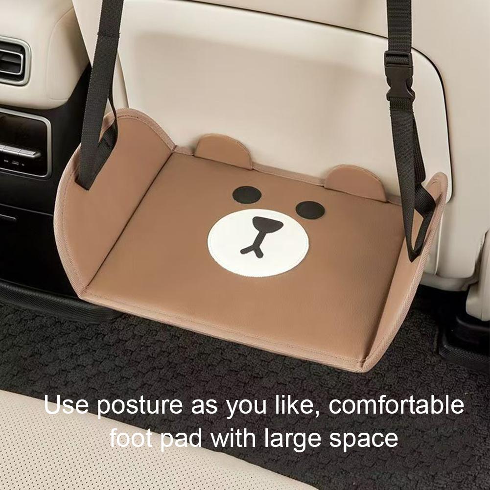 Car Travel Rest Foot Mat Portable Auto Backseat Suspension Hammock Office Footstool Suspension Adjust Interior Trim Supplies