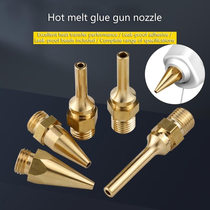 Professional High Efficiency Universal Fit Melt Adhesive Nozzle Reinforced Copper Body Long Lasting Craft Tool Accessory
