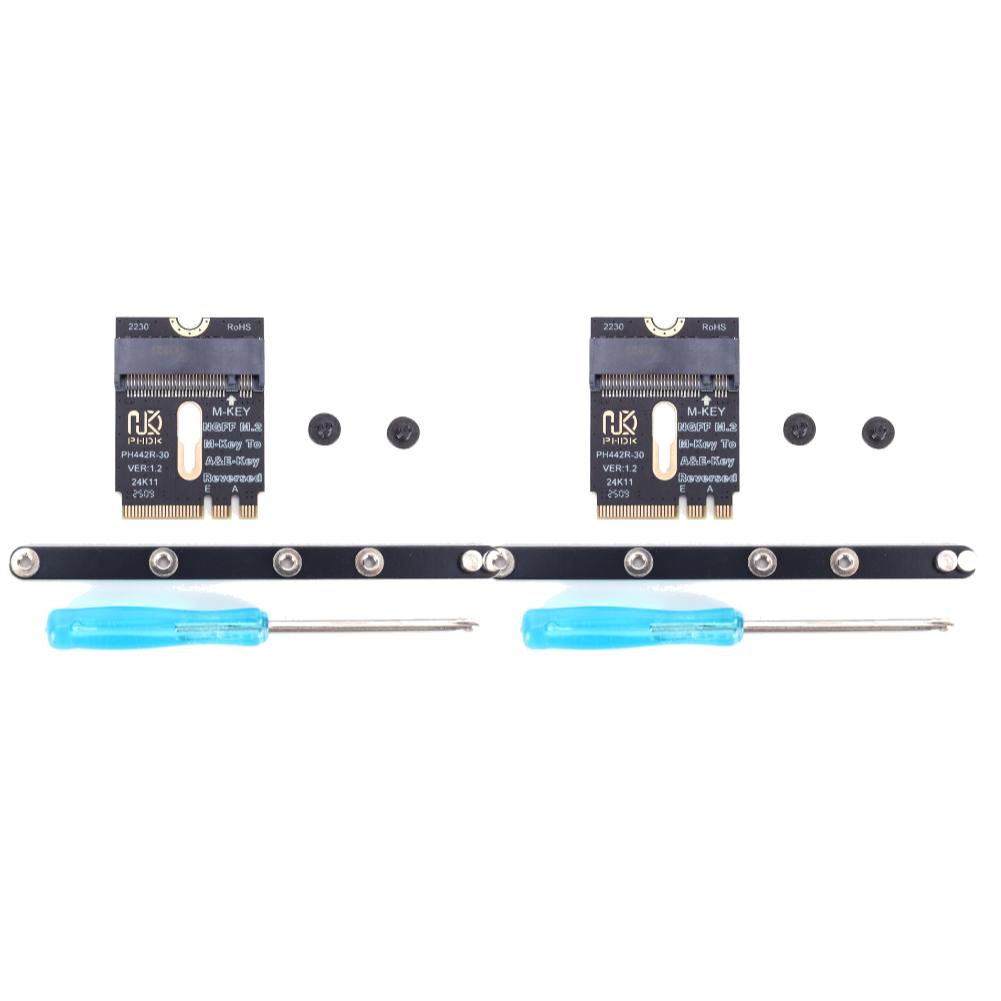 NGFF A+E-Key Male To NVME M-key Female Extension A/E Key To M Key PCIE 4.0 Riser Card for 2230 2242 2260 2280 NVME SSD