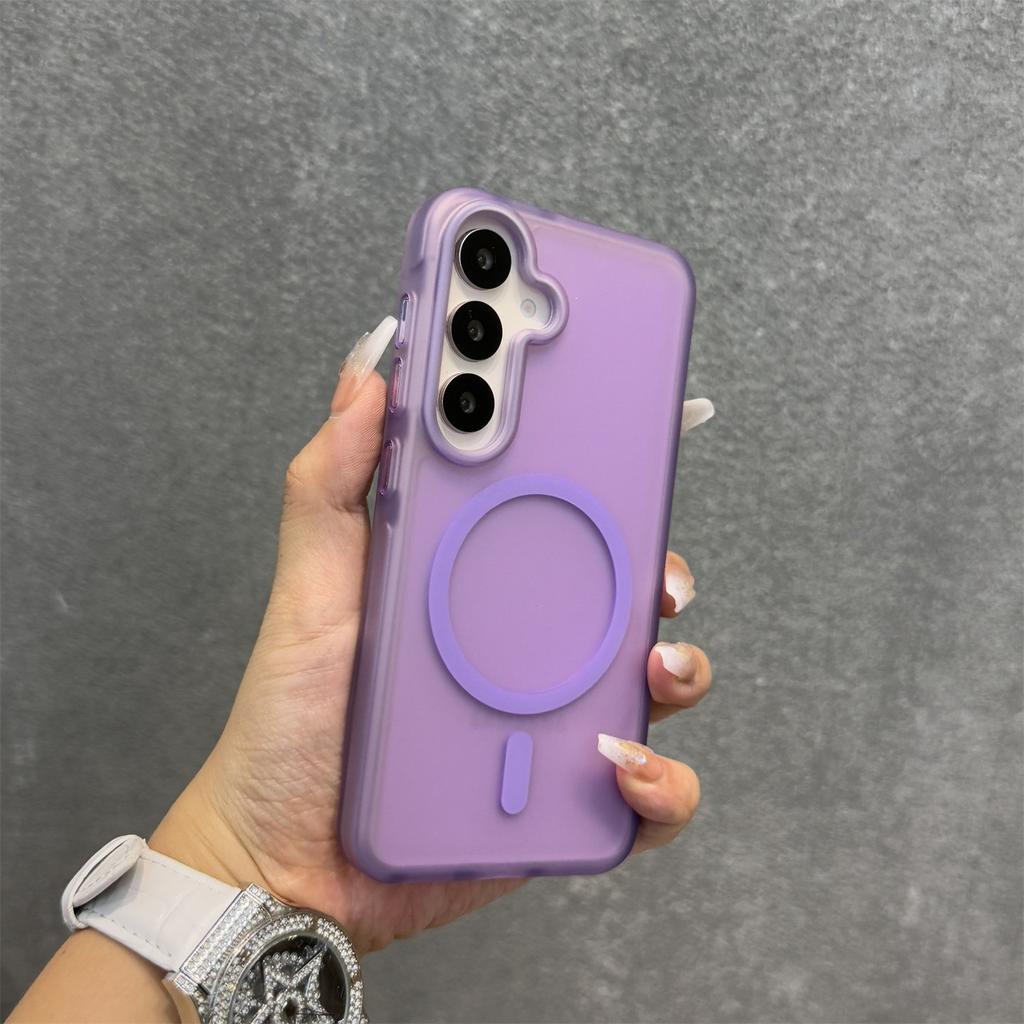 Magnetic Lanyard Matte Case for Samsung Galaxy S26 Ultra S25 Edge S24 Plus A26 A36 A15 A16 Hand Wrist Strap Frosted Cover