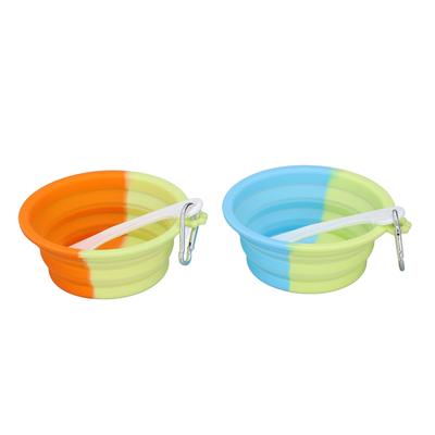 2pcs Foldable Pet Travel Bowls for Dogs Cats Silicone Portable Pet Feeding Watering Dish for