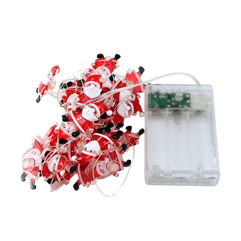 Рождественская гирлянда Санта-Клаус Снеговик Гирлянда на батарейках Светодиодная — фото 6