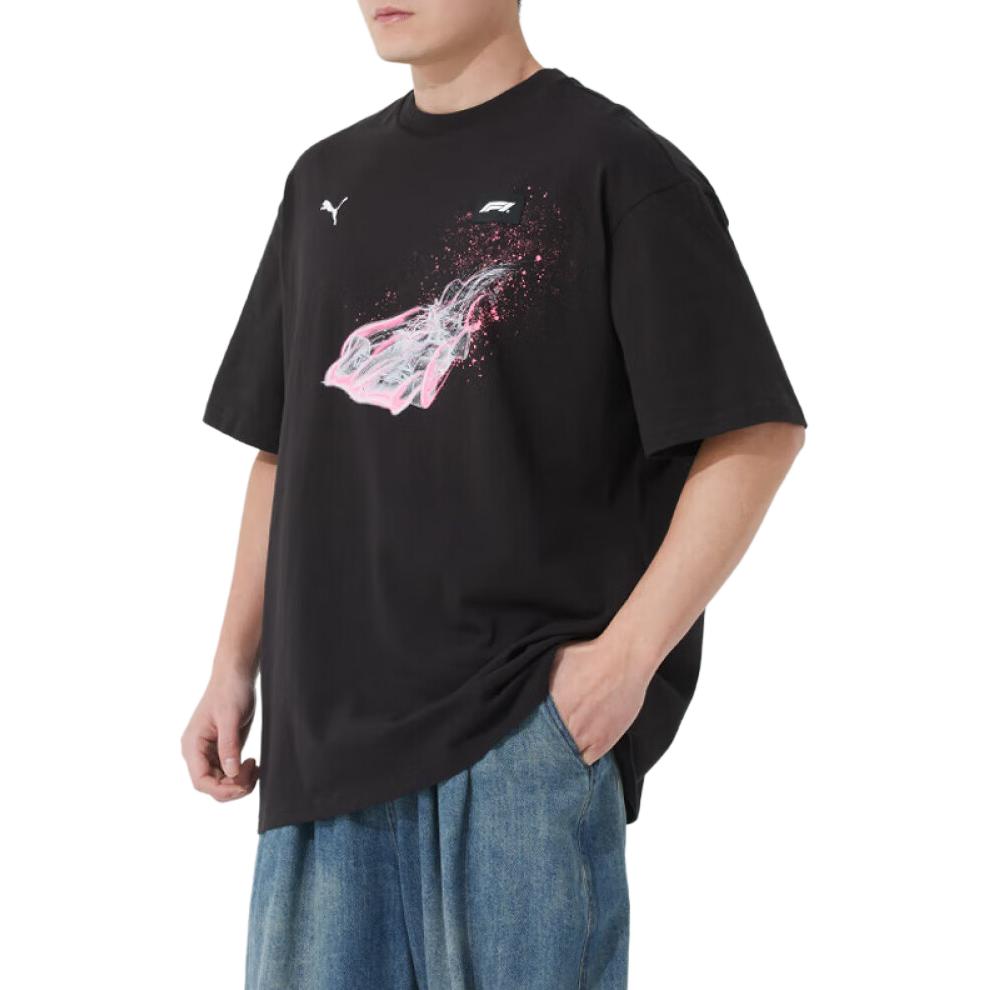 Puma T-shirt Casual Comoda Traspirante a Maniche Corte Girocollo da Uomo Top Nero 630172-01