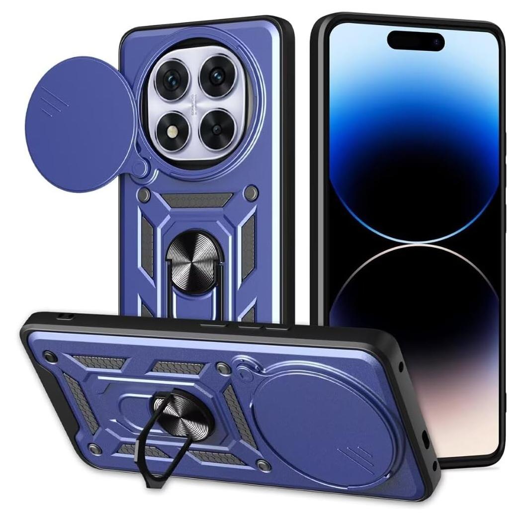 

Чехол Armor Case For Honor Magic 7 Lite Magic7 Pro X9c Cover Lens Protection With Ring Magnetic Holder Coque Fundas Capa Honor Magic 7 Lite синий