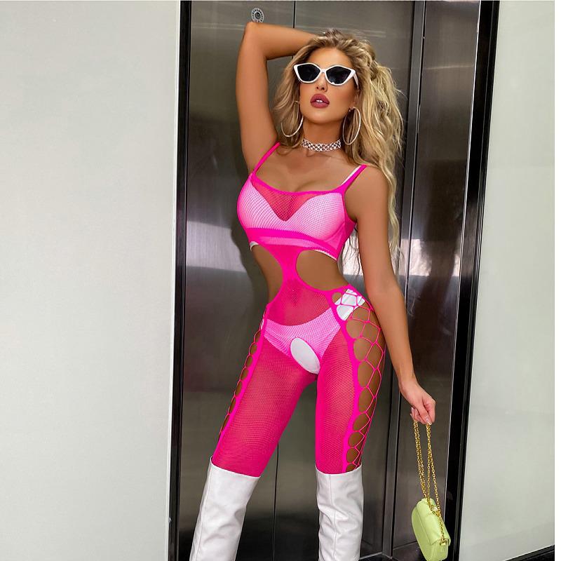 Danai Netzstoff-Body-Set: Sexy Strapsen-Dessous zum Flirten & als Nachtwäsche