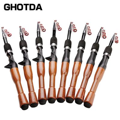 Lure Fishing Rod 1.3m 1.6m 1.8m Carbon Spinning Casting Baitcasting Mini Short Light Travel Lure Rod