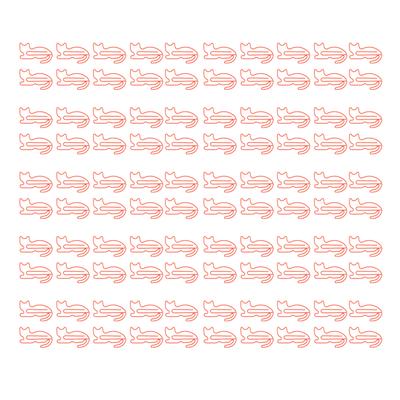 100 Pcs Cute Paper Clips Animal Shaped Fun Bookmark Document Organizing Clips Funny Bookmark Planner Clips Orange
