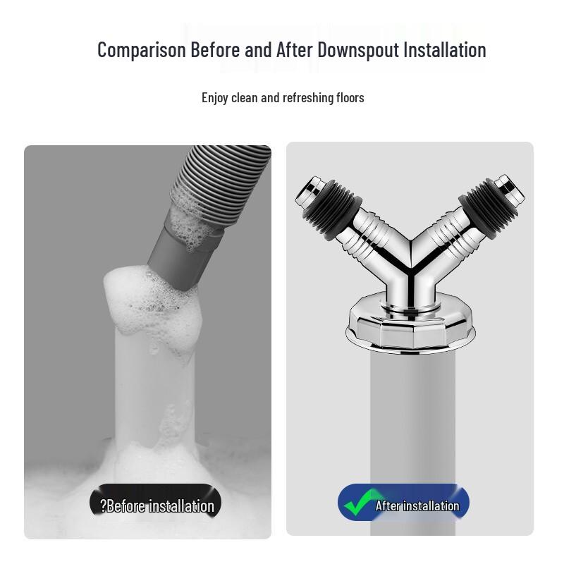 Waschmaschinen-Ablaufanschluss mit geruchshemmendem Bodenablauf