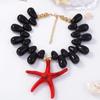 Ocean Leisure Vacation Style Colorful Exaggerated Starfish Pendant Necklace