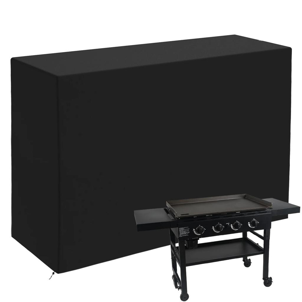Outdoor Grill Cover 210D Oxford Dustproof BBQ Cover with Drawstring UV Resistant Waterproof Wind Proof Grill Protective Cover