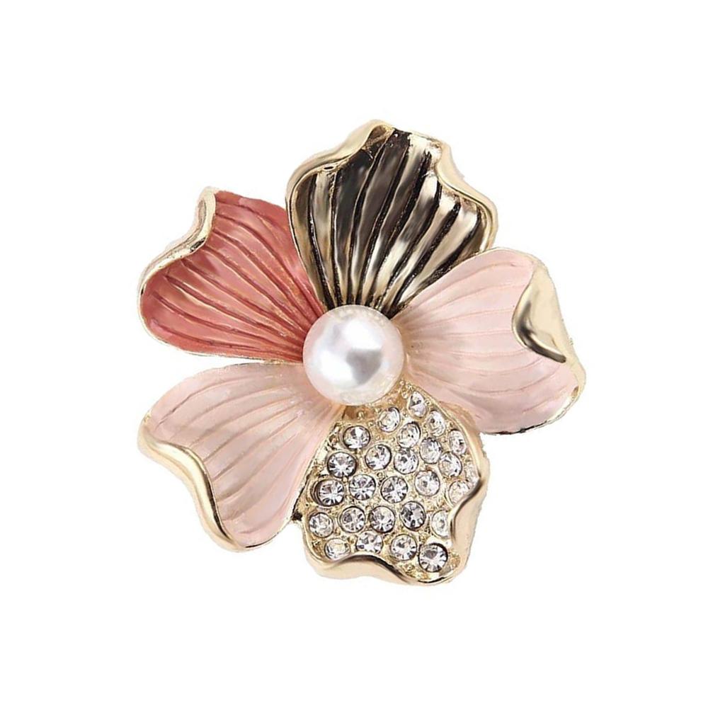 Flower Enamel Adornment Formal Event Jewelry Handmade Flower Clothing Jewelry Alloy Texture for Various Occasion