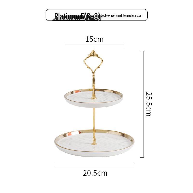 Nordic Ceramic 2-Tier Fruit & Cake Stand
