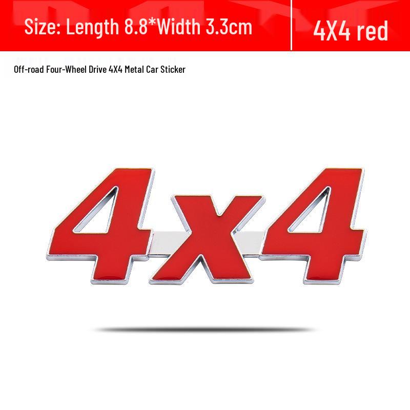 

Off-Road 4X4 Metal Body 3D Stereo Logo Exterior Sticker for Tail Decoration