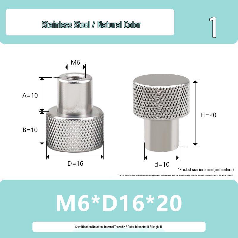 Hongkangming Stainless Steel Knurled Hand-Twist Nut for M3-M12.