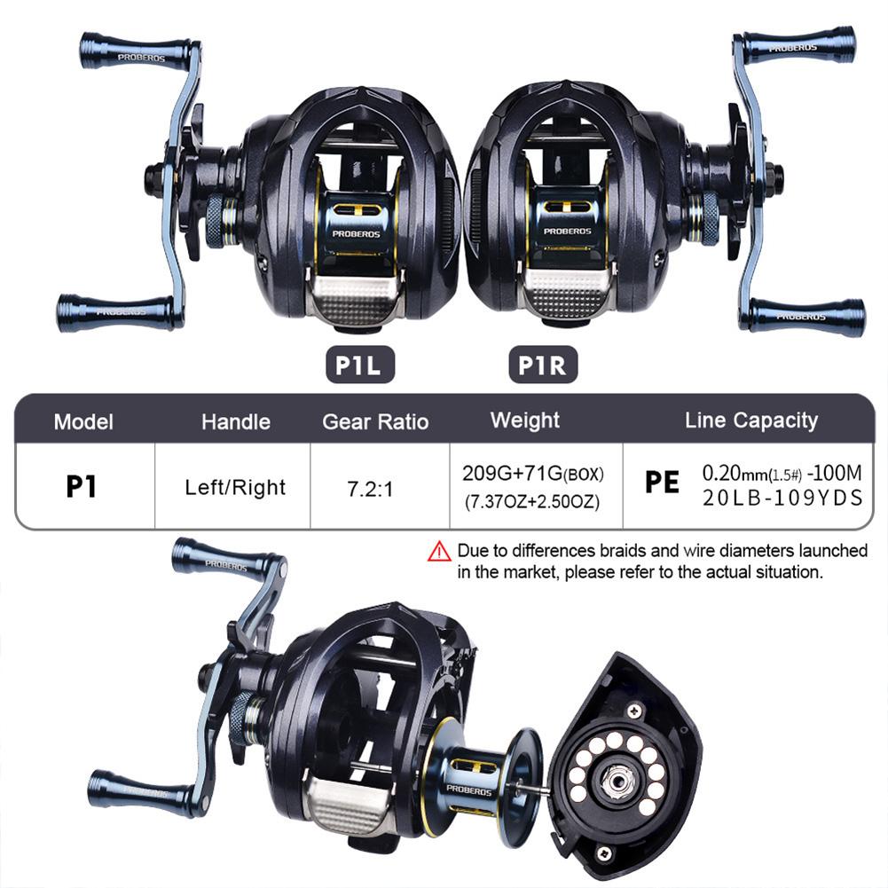 Baitcasting Fishing Reel Magnetic Brake System High Speed Fishing Reel Right Left Hand Casting Reel for Fresh Saltwater