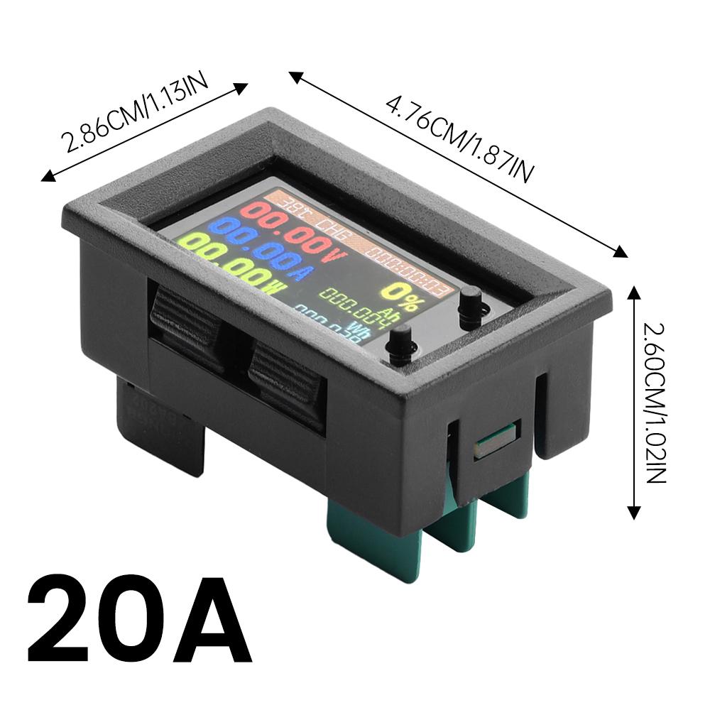 DC720 30V Digital Power Energy Voltmeter Ammeter Voltage Wattmeter Temperature Meter Electric Energy Frequency Meter 9 In1