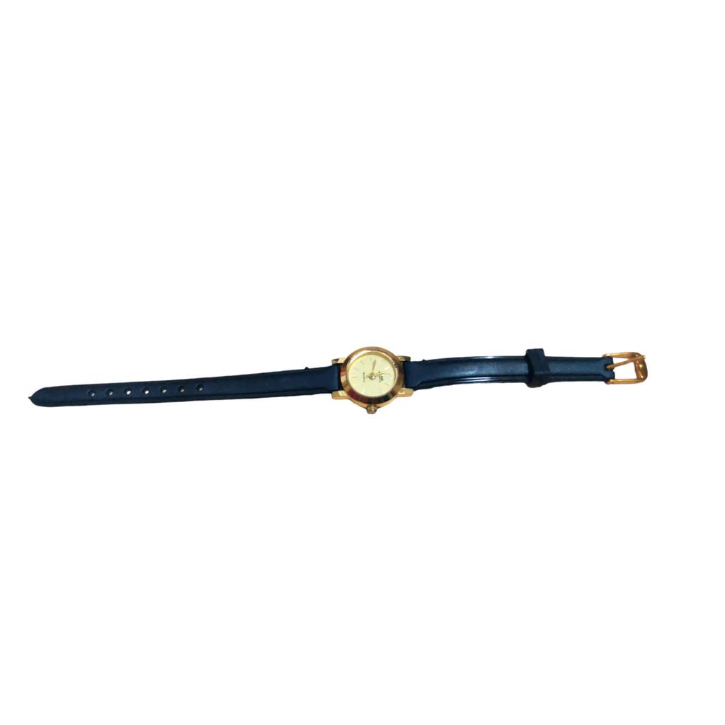 @ Analog Black Dial Black Band Leather Watch For Women Zr-1874-60%Off