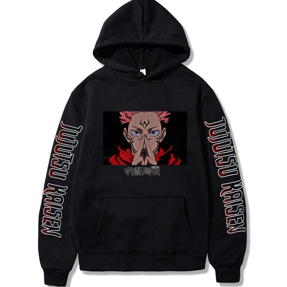 2025 Jujutsu Kaisen Yuji Itadori Graphic Hoodies Vintage Oversized Hooded Hip Hop Long Sleeves Cotton Hoodie Men Women Clothes