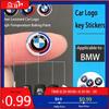 LMHKH1 Car Sticker 2025 For BMW M X3 X5 X6  11/14mm Car Remote Key Fob Emblem Badge Radio button Sticker For BMW 50th E46 E90 E49 F30 F