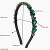 Glamorous Retro Rhinestone Headbands Elegant Sparkling Hair Hoop Narrow Women Headbands for Women