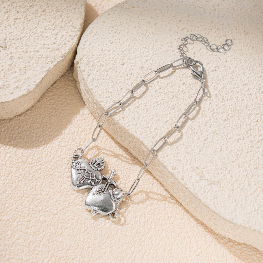 Exclusive Alloy Punk Style Religious Lobster Clasp Bracelet