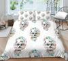 Quilt Cover 3D Printing Skull Home Bedclothes with Pillowcase King Double Size Soft Bed Set Luxury Duvet Cover
