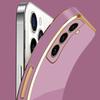 Glossy Plated Phone Case For Samsung Galaxy S23 S22 S21 S20 FE Plus Ultra A14 A24 A34 A54 A04S A13 A32 Silicone Protector Cover
