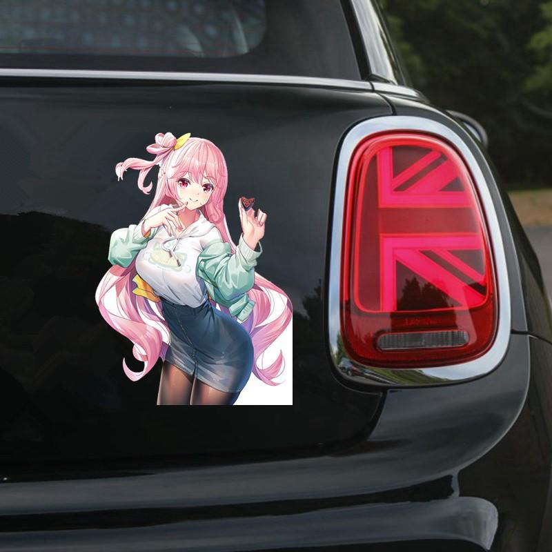 Tri Koshki KCS197 Loli Anime Girl Emily Stock Ririko Car Sticker PVC Colorful Decals Sticker on Car  Bumper