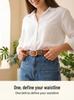 Women's Genuine Cowhide Belt - Pin Buckle, Fashionable, Versatile, Korean Style