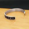 Vintage Nordische Wikinger Runen Einfaches Armband Für Männer Frauen 316L Edelstahl Öffnbares Armreif Armbänder Amulett Schmuck Geschenke