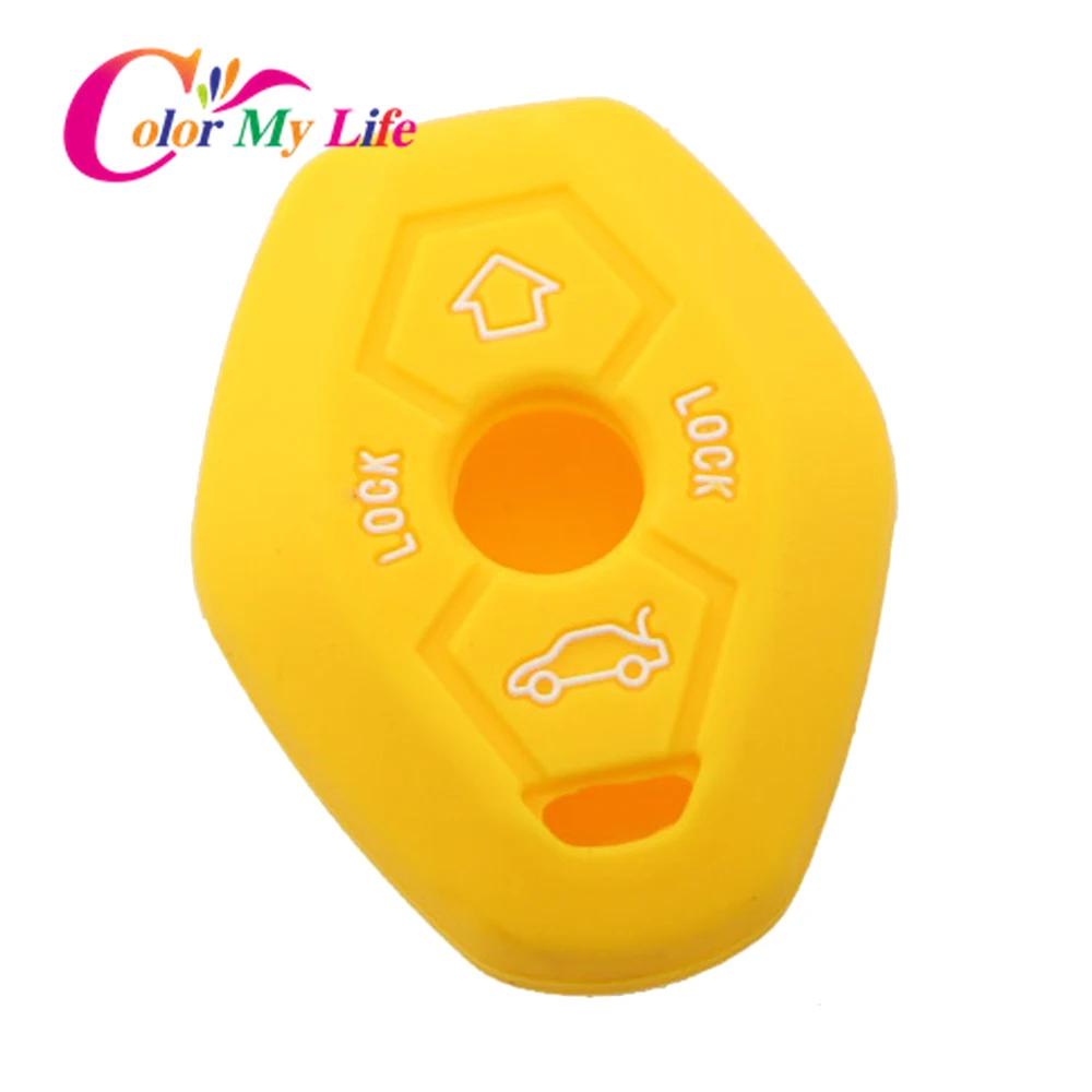 Key Case for BMW X3 X5 Z3 Z4 3 5 7 Series E38 E39 E46 E83 1998-2005 Silicone Key Remote Case Cover Fob Protective