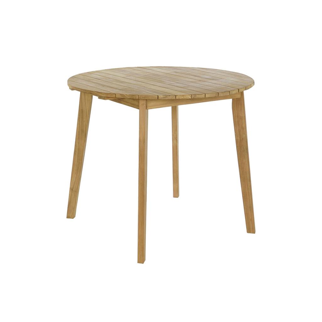 Table + 4 Chairs Set DKD Home Decor 100 X 100 X 76 Cm Teak Rope