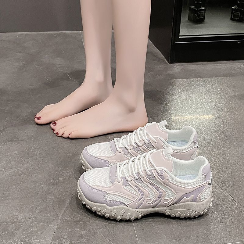 Mesh Sports Shoes Women's 2025 New Summer Versatile Breathable Soft Sole Lightweight Casual German Training Board Shoes Women's White Shoes