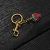 Strawberry Bag Charm Keychain Alloy Material Backpack Pendant for Daily Party