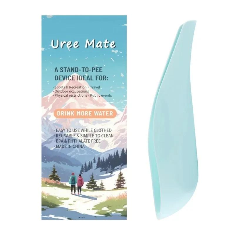 Outdoor Portable Female Urination Device Standing Urinals for Women Outdoor Standing Pee Urinal Funnel Female Urinal Pee Funnel синий