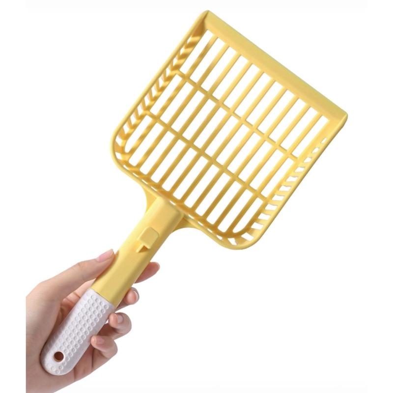 Cats Litters Scoops,Plastic Sifter Cats Litters Shovel Kitties Scooper Mesh Shovel with Long Handle Kitten Poop Lifter