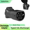 TYPE2 V2L Discharger adapter type 2 EV Adapter for MG BYD ZEEKR Geely EX5 Jaecoo7 Omoda 9 V2L Vehicle to Load Type 2 Brazil Plug