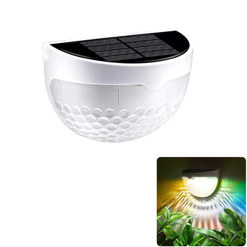 Solar Powered LED Fence Lights Waterproof Durable Corrugated Wall Lights for Garden Path Outdoor Decor