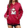 Women's Winter Christmas Printed Pullover Hooded Sweatshirt Fleece Long Sleeve Sweatshirt