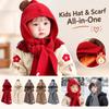 Knitted Kids Winter Hat Windproof Hat Scarf Combo New Windproof Beanie  Daily Use