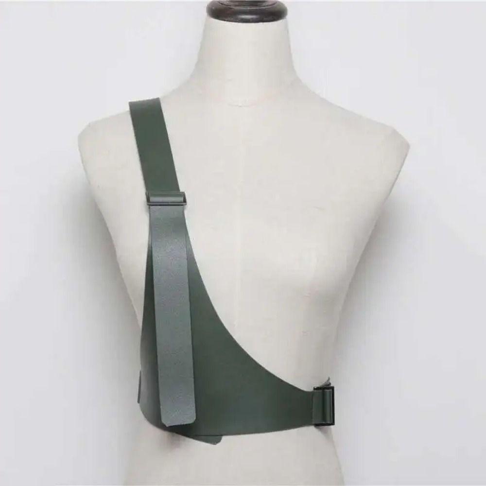 Punk Women Waist Harness PU Leather Body Suspender Cool One-shoulder Strap Belt  Skirt
