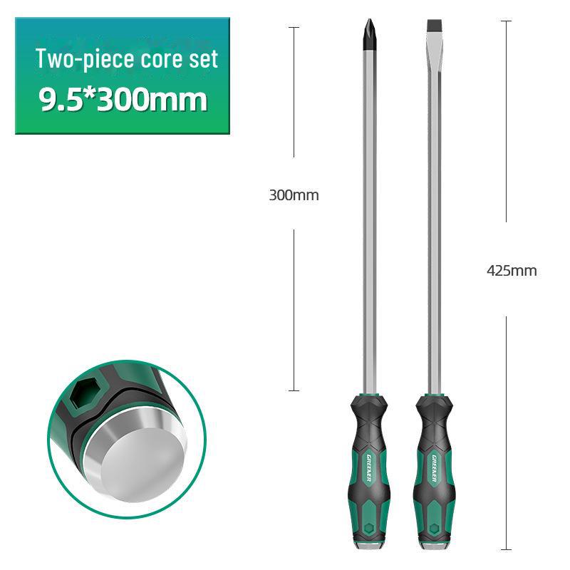 Green Forest Master Industrial Flathead & Phillips Screwdriver Set