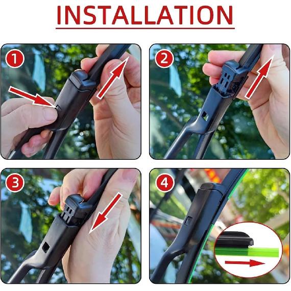 EDKAY for Buick Encore 26"+14"+10" Front Rear Wiper Blades Brushes Cutter Accessories 2012 2013 2014 2015 2016 2017 2018 2019 Windshield Wiper Blade