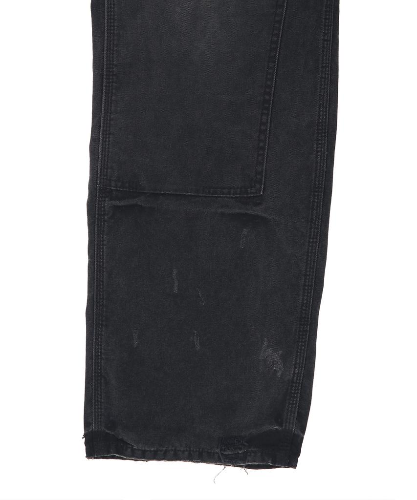 IL CORSO Washed Double Knee Carpenter Pants Black