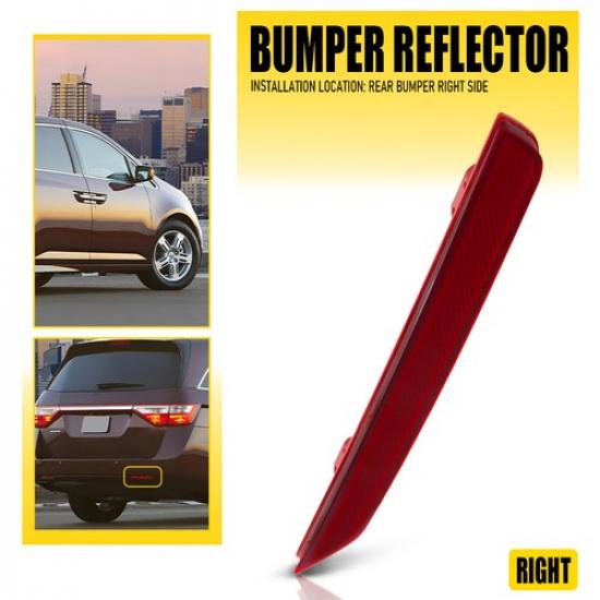For 2011-2017 Honda Odyssey Rear Bumper Reflector Light Case Red Passenger EOA