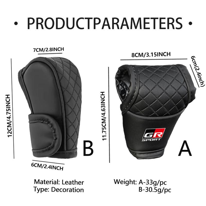 Car Shift Handle Cover Non-slip Wear-resistant Covers For Toyota GR Sport Crown RAV4 Yaris Land Cruiser Corolla Prius CHR