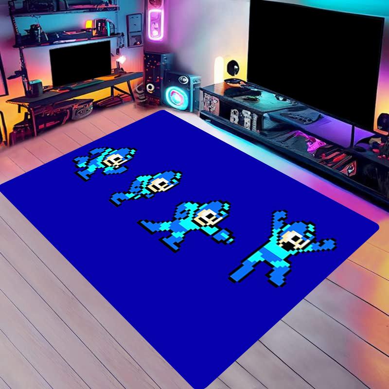 Robot Game Carpet M-Megaman European and American Series Living Room Square Rugs Tent Mats Carpets for Living Room